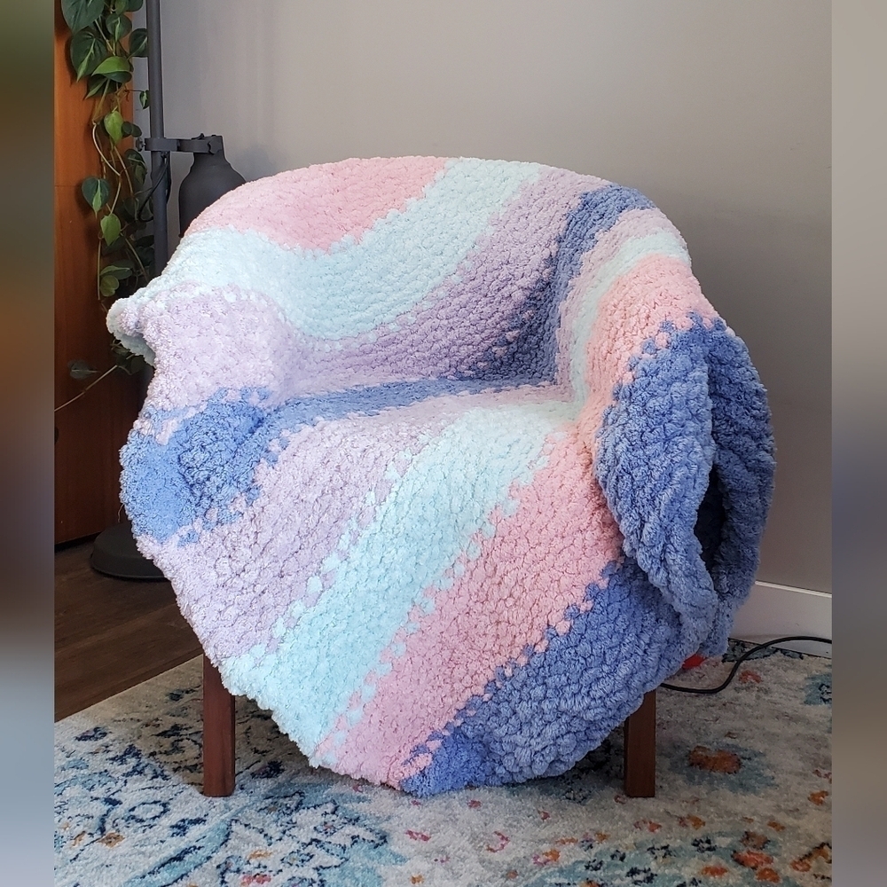 Handmade custom knit blanket. 5x5